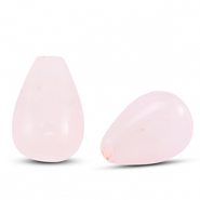Perlen Naturstein Quarz Drop Light pink