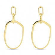 Stainless Steel - Rostfrei Stahl Ohrringe / Ohrstecker Irregular Gold