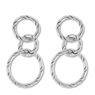 Stainless Steel - Rostfrei Stahl Ohrringe / Ohrstecker Silver