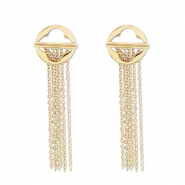 Stainless Steel - Rostfrei Stahl Ohrringe / Ohrstecker Gold