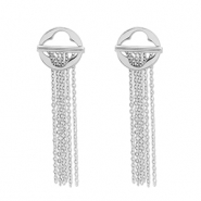 Stainless Steel - Rostfrei Stahl Ohrringe / Ohrstecker Silver