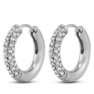 Stainless Steel - Rostfrei Stahl Ohrringe / Creolen Silver