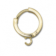 TQ Metall Brass Creolen with Loop Gold