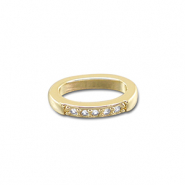 TQ Metall Brass Anh&auml;nger Oval Gold