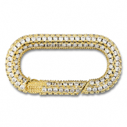 TQ Metall Brass Lock Oval Gold