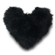 Statement-Anh&auml;nger Pompon Heart Black