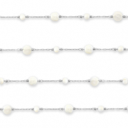 Zubeh&ouml;r aus Stainless Steel - Rostfreiem Stahl Gliederkette Round Silver-off white