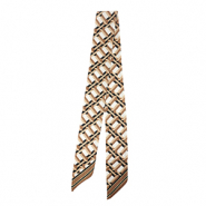 Bandana Schal with Rectangle White-light brown-brown