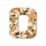 Anh&auml;nger Polymer Square Brown-pink-white-gold