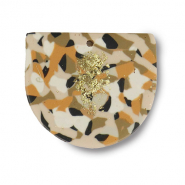 Anh&auml;nger Polymer Brown-pink-white-gold