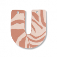 Anh&auml;nger Polymer U-shaped Light peach pink-light brown