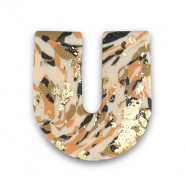 Anh&auml;nger Polymer U-shaped Brown-pink-white-gold