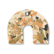 Anh&auml;nger Polymer Arch Brown-pink-white-gold