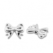 Perlen Metall Look Bow Silver metallic
