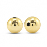 Perlen Metall Look Round 12mm Gold metallic