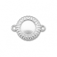 BY31&reg; Zwischenst&uuml;ck aus Stainless Steel - Rostfreiem mit Fassung f&uuml;r SS30 Flat Back Silver