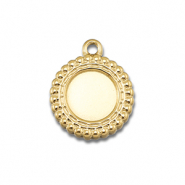 BY31&reg; Anh&auml;nger aus Stainless Steel - Rostfreiem mit Fassung f&uuml;r SS30 Flat Back Gold