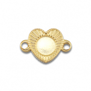 BY31&reg; Zwischenst&uuml;ck aus Stainless Steel - Rostfreiem mit Fassung f&uuml;r SS20 Flat Back Gold