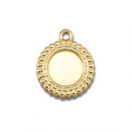 BY31&reg; Anh&auml;nger aus Stainless Steel - Rostfreiem mit Fassung f&uuml;r SS20 Flat Back Gold