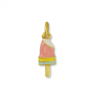 Anh&auml;nger Metall Ice Lolly Pink-yellow-gold