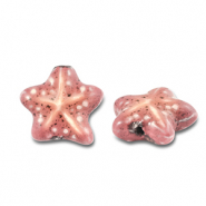 Keramik Perlen Starfish Vintage pink