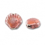 Keramik Perlen Shell Vintage pink