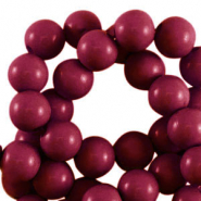 4 mm Perlen aus Acryl shiny Cherry red