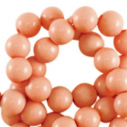 4 mm Perlen aus Acryl shiny Coral orange