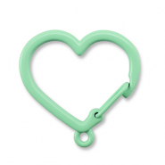 Farbiges Zubeh&ouml;r F&uuml;r Schl&uuml;ssel Anh&auml;nger Heart with Loop Mint green