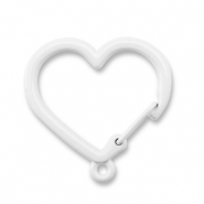 Farbiges Zubeh&ouml;r F&uuml;r Schl&uuml;ssel Anh&auml;nger Heart with Loop White