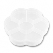 Schmuck Display Aufbewahrungsboxen 7 F&auml;cher Flower Transparent