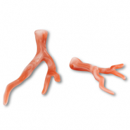 Anh&auml;nger Acryl Coral Brown-white marble