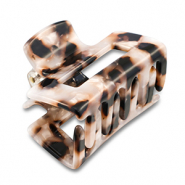 Haarschmuck hair clamp Tortoise white