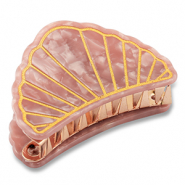 Haarschmuck hair clamp Shell Vintage pink-gold