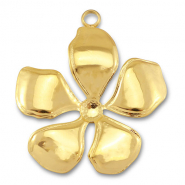 Anhänger aus Stainless Steel - Rostfreiem Stahl Flower Gold