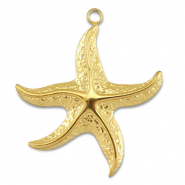 Anh&auml;nger aus Stainless Steel - Rostfreiem Stahl Starfish Gold