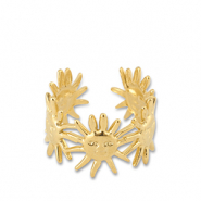 Stainless Steel - Rostfrei Stahl Ringe Sun Gold