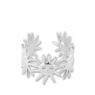 Stainless Steel - Rostfrei Stahl Ringe Sun Silver