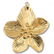 Anh&auml;nger aus Stainless Steel - Rostfreiem Stahl Flower Gold