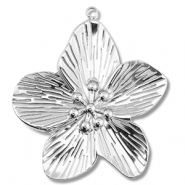 Anh&auml;nger aus Stainless Steel - Rostfreiem Stahl Flower Silver
