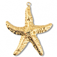 Anh&auml;nger aus Stainless Steel - Rostfreiem Stahl Starfish Gold