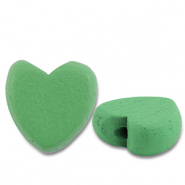 Holz Perlen Heart Green