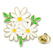 Anstecker Daisies White-green-yellow-gold