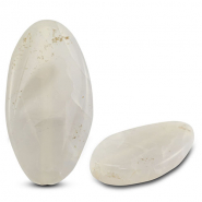 Perlen Naturstein Achat OvalTransparent grey/transparent light cream peach