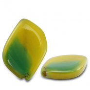 Perlen Naturstein Achat Leaf Transparent green-brown