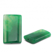 Perlen Naturstein Achat Rectangle Crackled Transparent green