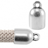 DQ Metall Endkappen mit &Ouml;se Antique silver