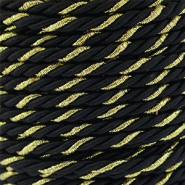 Musthave Kordel Twisted 3mm Black-gold