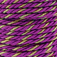 Musthave Kordel Twisted 3mm Magenta purple-gold