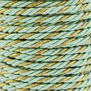 Musthave Kordel Twisted 3mm Mint green-gold